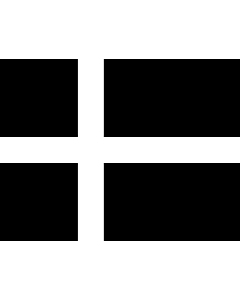 Drapeau: Danish flag of mourning | Alleged early modern Danish flag of mourning  Sorgeflag |  drapeau paysage | 2.16m² | 130x170cm 
