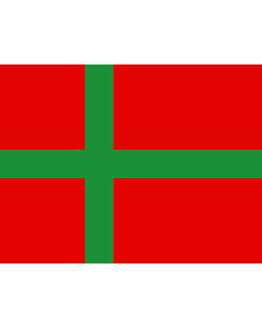 Flag: Unofficial flag of Bornholm  Denmark |  landscape flag | 0.06m² | 0.65sqft | 21x28cm | 8x11inch 