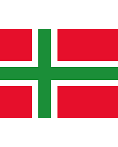 Flag: Unofficial flag of Bornholm  Denmark |  landscape flag | 1.35m² | 14.5sqft | 100x130cm | 40x50inch 