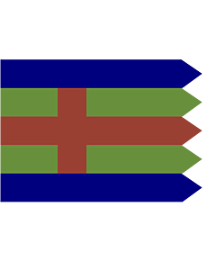 Flag: Jutlandic banner |  landscape flag | 0.06m² | 0.65sqft | 20x30cm | 8x12in 