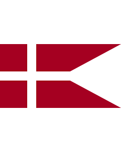 Flagge: XS Naval Ensign of Denmark  |  Querformat Fahne | 0.375m² | 45x85cm 