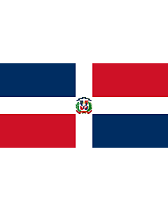 Flagge:  Naval Ensign of the Dominican Republic  |  Querformat Fahne | 0.06m² | 17x34cm 