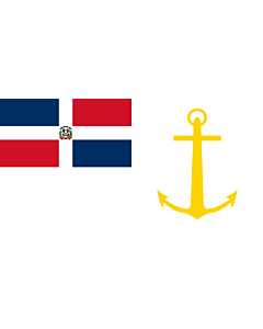 Flag: Presidential Standard of the Dominican Republic  At Sea | Presidential Standard of the Dominican Republic |  landscape flag | 1.35m² | 14.5sqft | 80x160cm | 30x60inch 