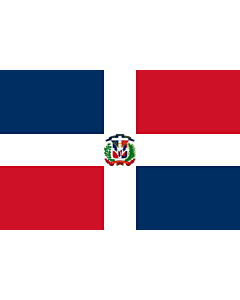 Flagge: Small Dominikanische Republik  |  Querformat Fahne | 0.7m² | 70x100cm 