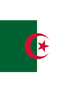 Flagge: Small Algerien  |  Querformat Fahne | 0.7m² | 70x100cm 