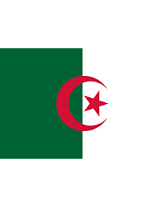 Bandera: Argelia |  bandera paisaje | 0.06m² | 20x30cm 