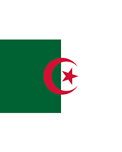 Bandera: Argelia |  bandera paisaje | 2.4m² | 120x200cm 