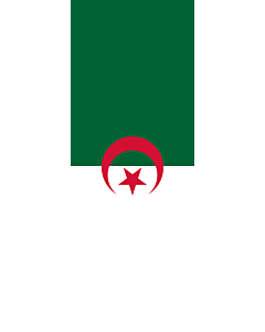 Vertical Hanging Swivel Crossbar Banner Flag: Algeria |  portrait flag | 6m² | 64sqft | 400x150cm | 13x5ft 
