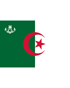 Drapeau: Naval Ensign of Algeria |  drapeau paysage | 2.16m² | 120x180cm 
