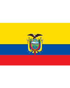 Flag: Ecuador |  landscape flag | 1.35m² | 14.5sqft | 90x150cm | 3x5ft 