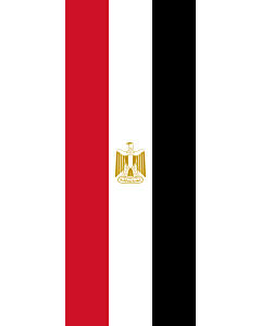 Bandera: Bandera vertical con manga cerrada para potencia Egipto |  bandera vertical | 3.5m² | 300x120cm 