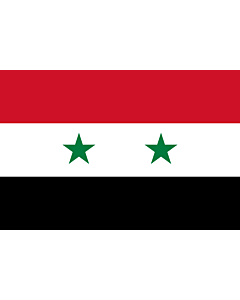 Bandera: United Arab Republic | United Arab Republic 1958-1961. This was readopted as the flag of Syria in 1980 | علم الجمهورية العربية المتحدة ١٣٧٧-١٣٨٠ |  bandera paisaje | 1.35m² | 90x150cm 