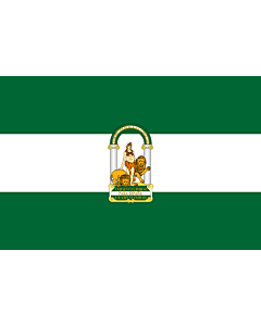 Flag: Andalusia |  landscape flag | 1.35m² | 14.5sqft | 90x150cm | 3x5ft 