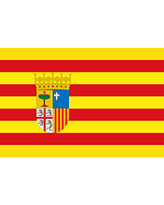 Flag: Aragon |  landscape flag | 0.24m² | 2.5sqft | 40x60cm | 1.3x2foot 