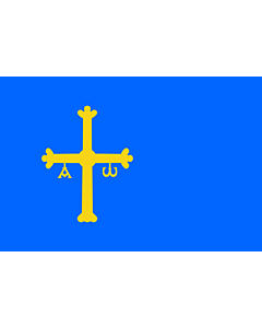 Flag: Principality of Asturias |  landscape flag | 0.24m² | 2.5sqft | 40x60cm | 1.3x2foot 