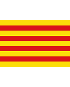 Flag: Catalonia  |  landscape flag | 0.24m² | 2.5sqft | 40x60cm | 1.3x2foot 