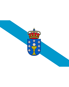 Flag: Galicia |  landscape flag | 0.24m² | 2.5sqft | 40x60cm | 1.3x2foot 