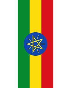 Bandera: Bandera vertical con manga cerrada para potencia Etiopía |  bandera vertical | 3.5m² | 300x120cm 