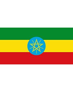 Drapeau: Ethiopia 1996-2009 |  drapeau paysage | 2.16m² | 100x200cm 