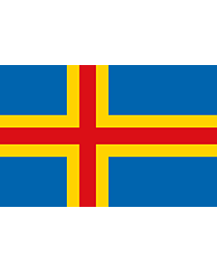 Bandera: Åland o las Islas de Åland |  bandera paisaje | 0.24m² | 40x60cm 