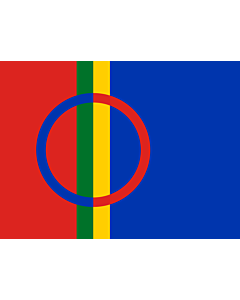 Flag: Lapland |  landscape flag | 0.24m² | 2.5sqft | 40x55cm | 17x20inch 