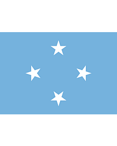 Flag: Micronesia |  landscape flag | 0.7m² | 7.5sqft | 70x100cm | 2x3ft 