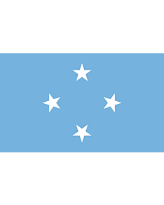 Flag: Micronesia |  landscape flag | 6.7m² | 72sqft | 190x360cm | 75x140inch 