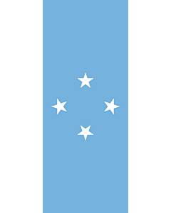 Banner-Flagge:  Mikronesien  |  Hochformat Fahne | 3.5m² | 300x120cm 