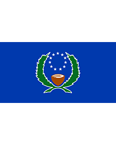 Bandera: Pohnpei  |  bandera paisaje | 3.75m² | 140x270cm 