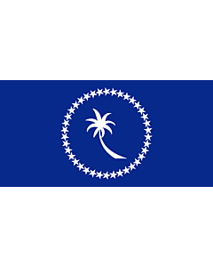 Flag: Chuuk  |  landscape flag | 1.35m² | 14.5sqft | 80x160cm | 30x60inch 