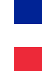 Ausleger-Flagge:  Frankreich  |  Hochformat Fahne | 3.5m² | 300x120cm 