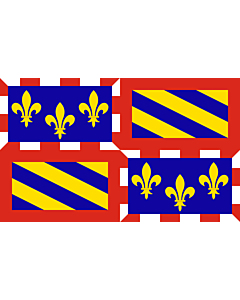 Bandera: Borgoña |  bandera paisaje | 0.24m² | 40x60cm 