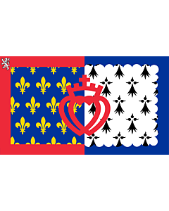 Flag: Pays de la Loire |  landscape flag | 0.24m² | 2.5sqft | 40x60cm | 1.3x2foot 