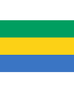 Drapeau: Gabon |  drapeau paysage | 0.7m² | 70x100cm 