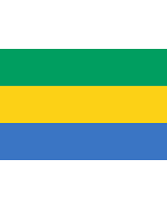 Drapeau: Gabon |  drapeau paysage | 0.24m² | 40x60cm 