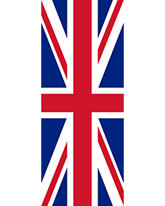 Vertical Hanging Beam Flag: United Kingdom |  portrait flag | 3.5m² | 38sqft | 300x120cm | 10x4ft 