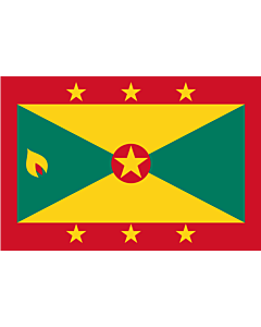 Flagge: XS Grenada  |  Querformat Fahne | 0.375m² | 50x75cm 