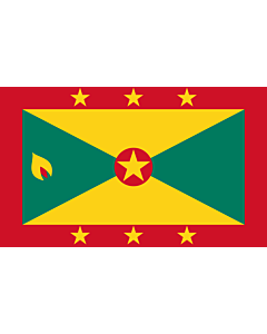 Flag: Grenada |  landscape flag | 0.96m² | 10sqft | 80x120cm | 2.5x4ft 