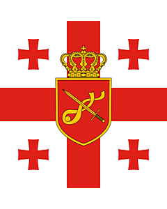 Bandiera: Georgia. Standard of Minister of Defence |  2.16m² | 150x150cm 
