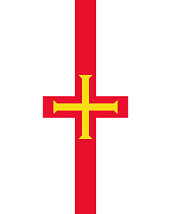 Bandera: Guernsey |  bandera vertical | 3.5m² | 300x120cm 