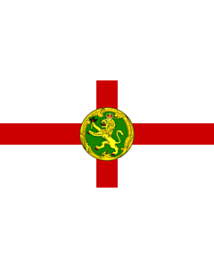 Flagge: XL Alderney | Couleu de Aurni  |  Querformat Fahne | 2.16m² | 100x200cm 