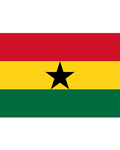 Bandiera: Ghana |  bandiera paesaggio | 0.7m² | 70x100cm 