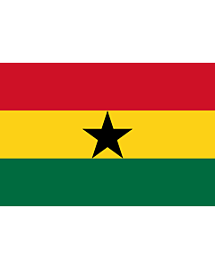 Bandiera: Ghana |  bandiera paesaggio | 0.375m² | 50x75cm 