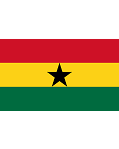 Bandiera: Ghana |  bandiera paesaggio | 6.7m² | 200x335cm 