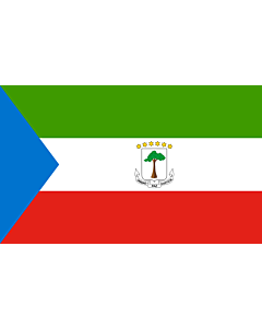 Bandiera: Guinea Equatoriale |  bandiera paesaggio | 3.75m² | 150x250cm 