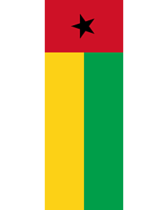 Drapeau: bannière drapau avec tunnel sans crochets Guinée-Bissau |  portrait flag | 6m² | 400x150cm 