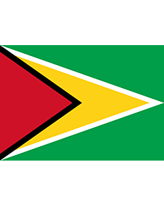 Bandera: Guyana |  bandera paisaje | 0.7m² | 70x100cm 