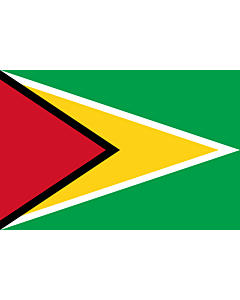 Bandera: Guyana |  bandera paisaje | 3.375m² | 150x225cm 