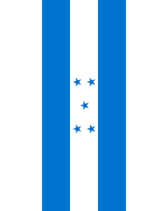 Vertical Hanging Beam Flag: Honduras |  portrait flag | 3.5m² | 38sqft | 300x120cm | 10x4ft 