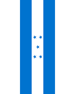 Bandiera: Vertical striscione banner Honduras |  bandiera ritratto | 6m² | 400x150cm 